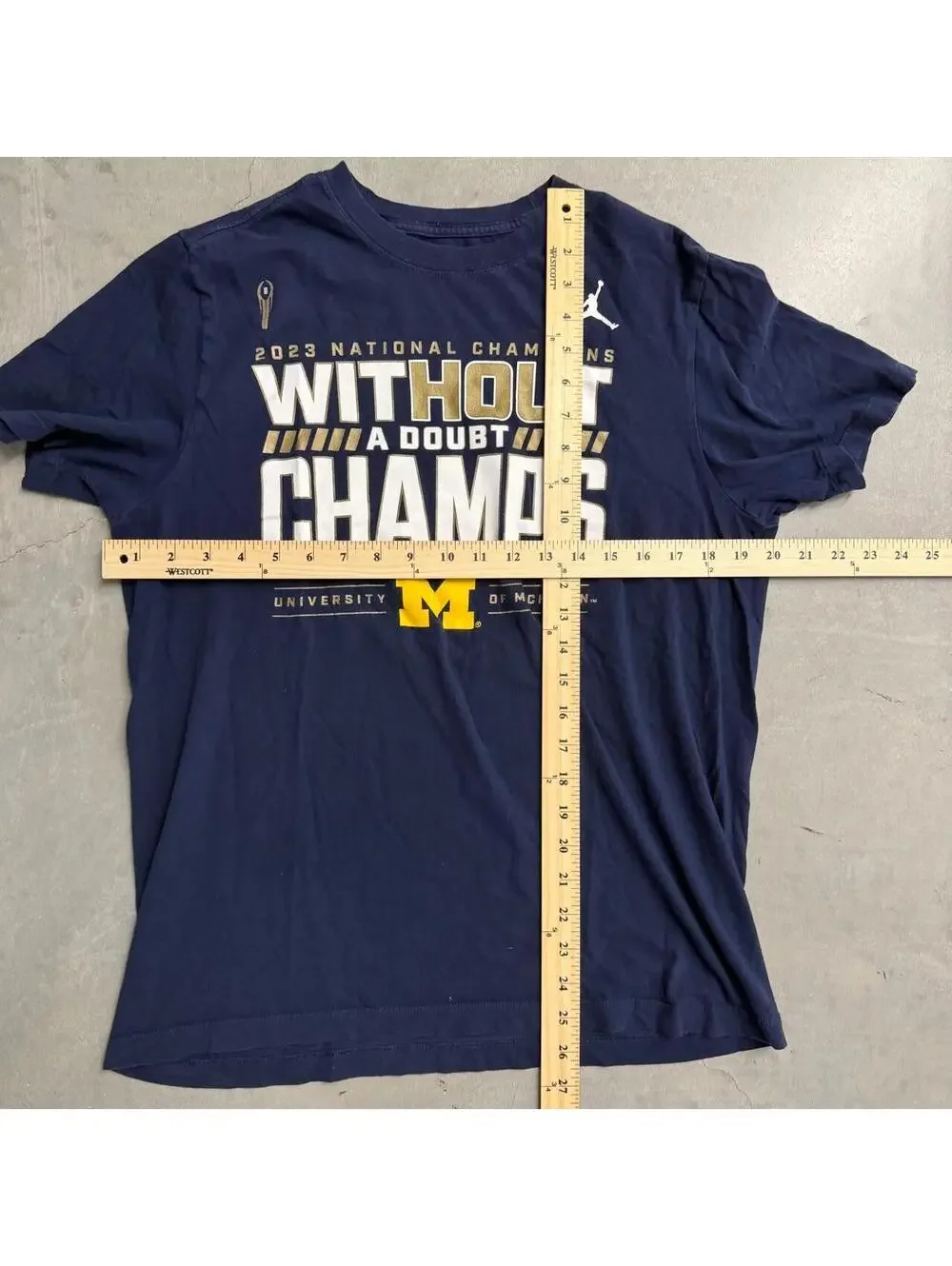 2000s Men's University of Michigan Football 2023 National Champs Sized Mediun